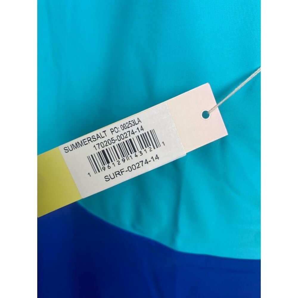 NWT Summersalt The Surf One Piece Color Block Two Toned Blue Swimsuit 16 - Picture 5 of 7